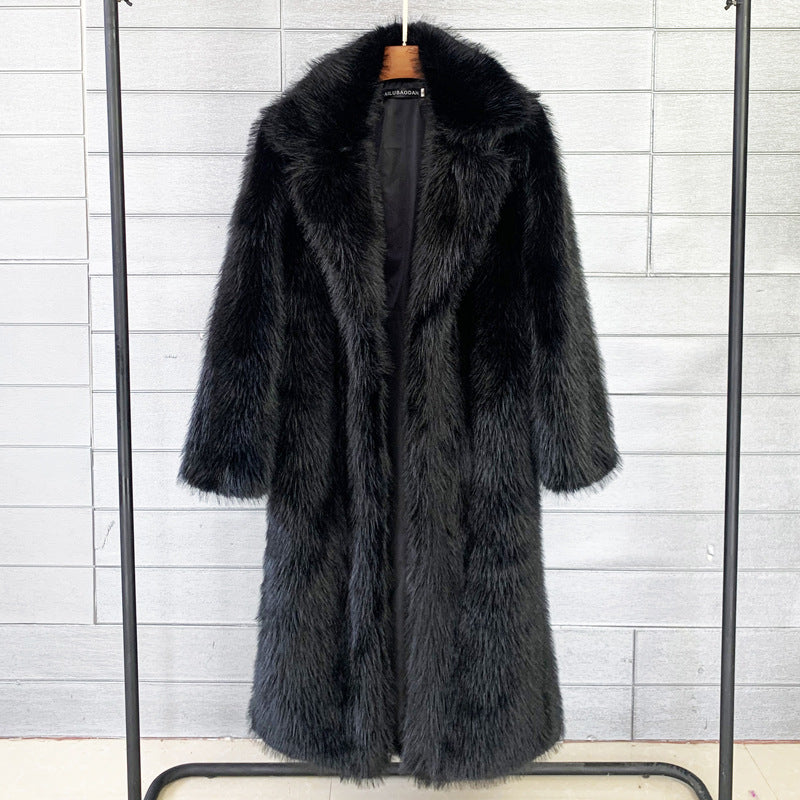 Faux Fox Fur Imitation Long Below The Coats