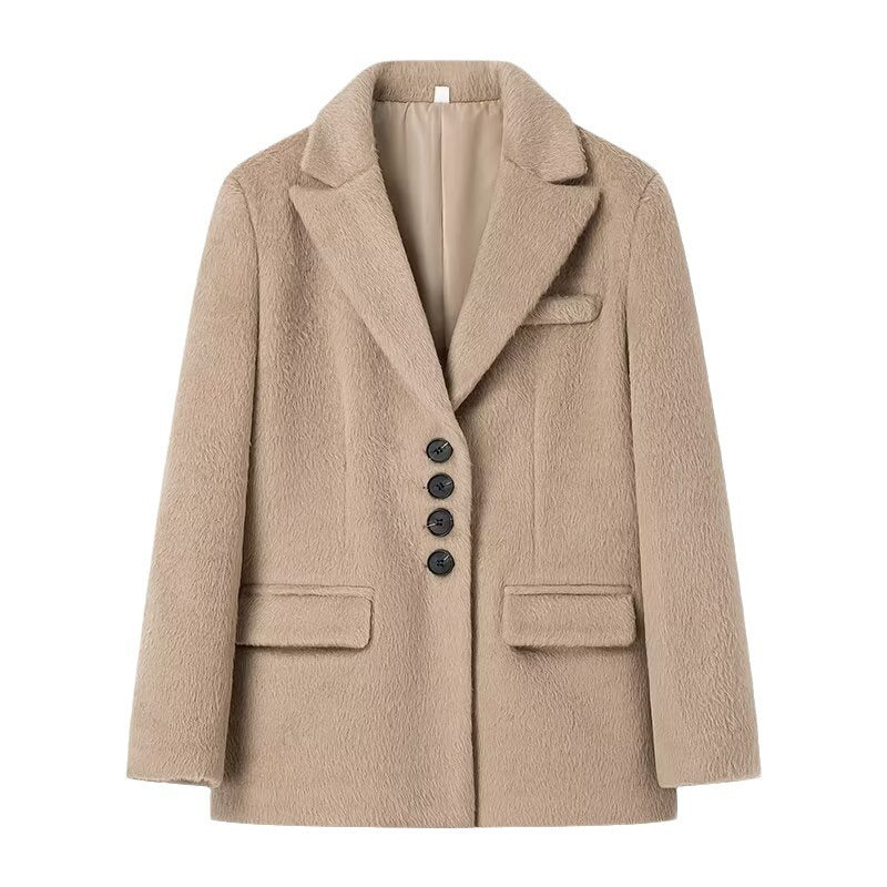 Women's Spring Street Fashion Casual Long Wool Suits