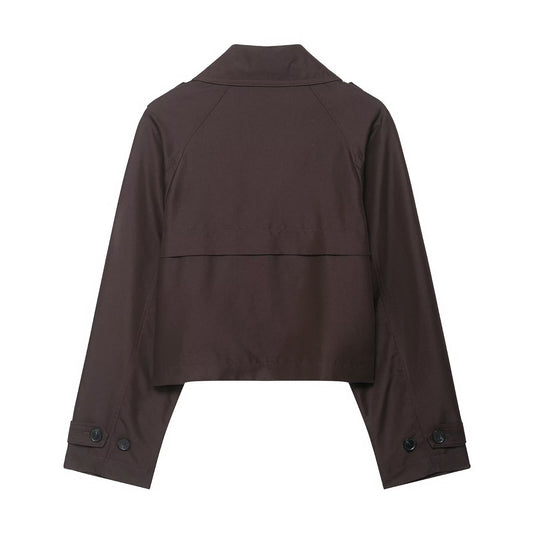 Women's Street Fashion Casual Double Breasted Trench Coats