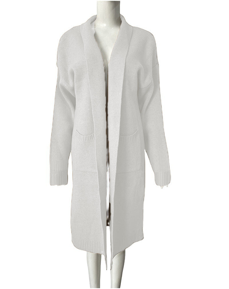 Women's Loose Long Large Pocket Knitted For Sweaters