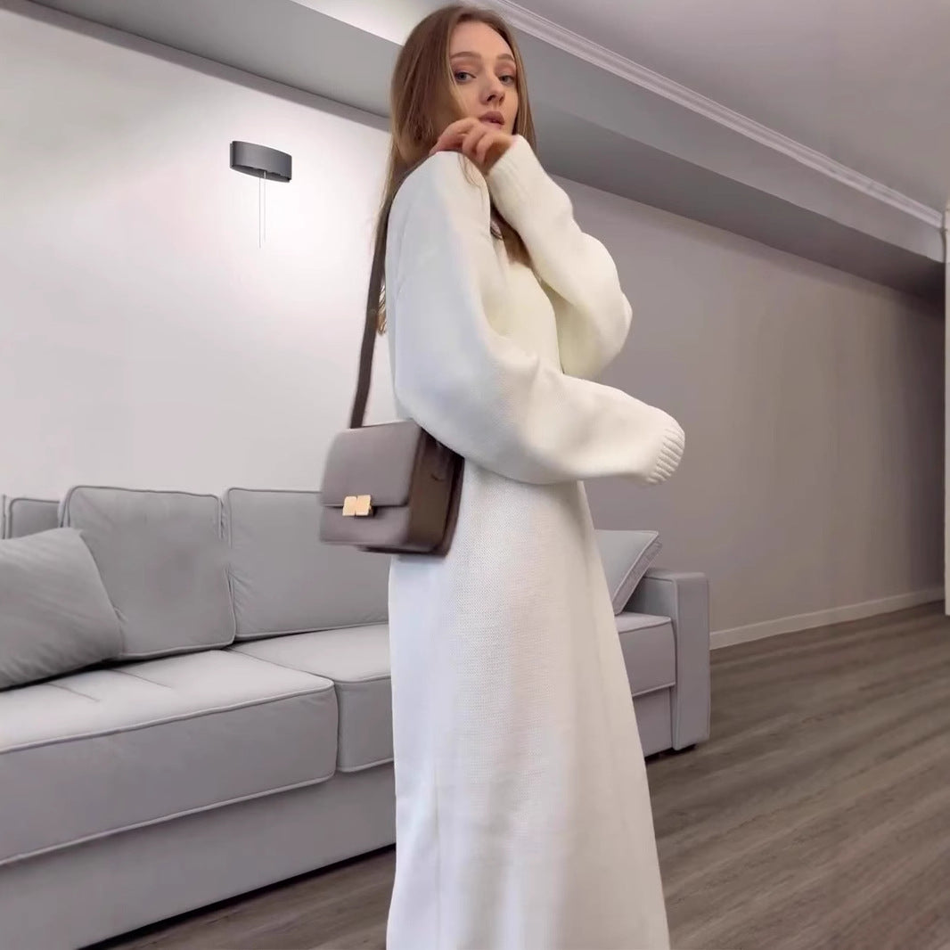 Knitted Pullover Korean Fashion Temperament Crew Sweaters