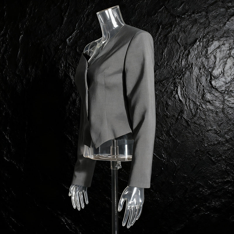 Collar Long-sleeved Small Sexy Waist Fitted Figure Blazers