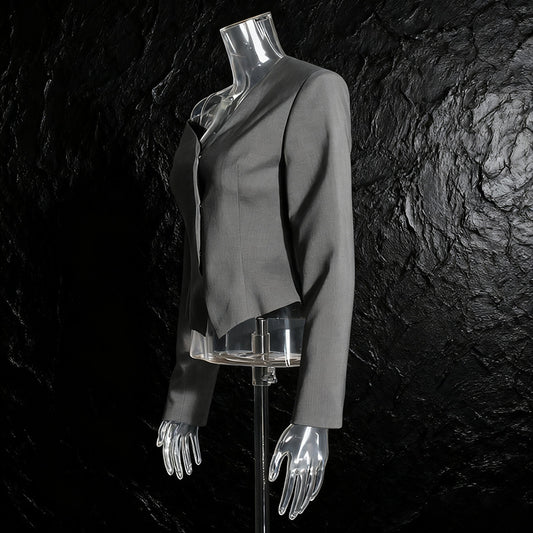 Collar Long-sleeved Small Sexy Waist Fitted Figure Blazers
