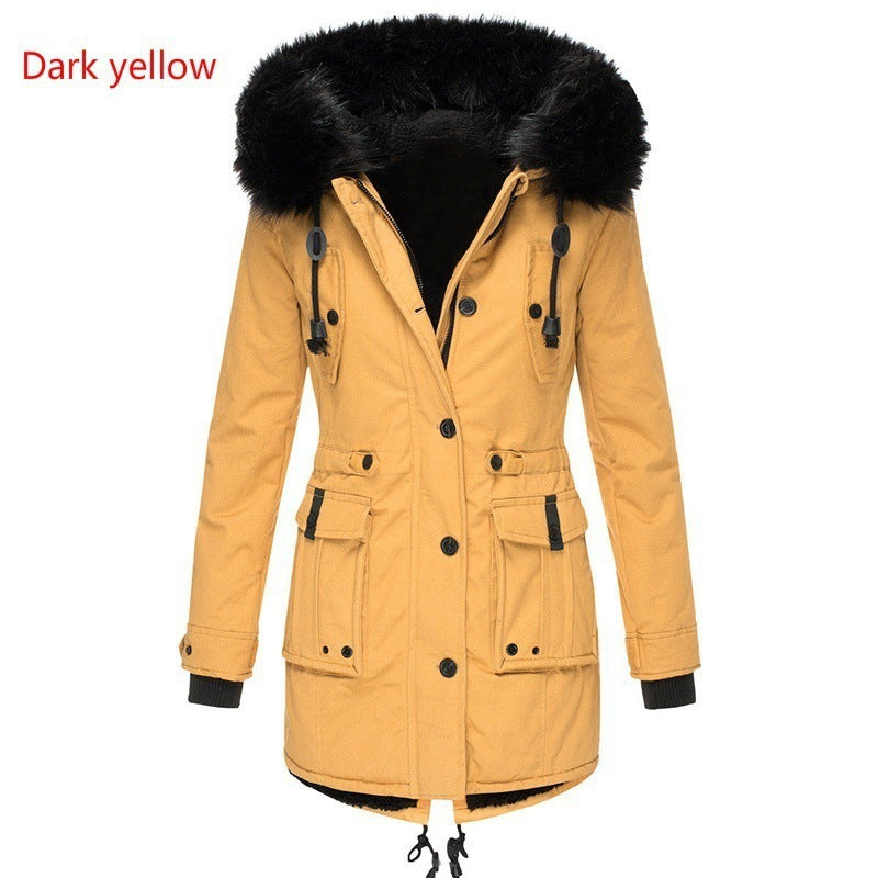 Women's Fleece-lined Thickened Cotton Padded Clothes Winter Coats