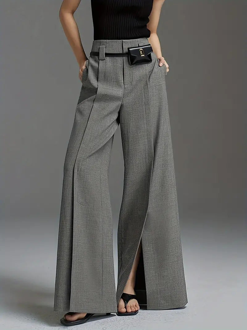 Women's Source High Waist Slit Design Sense Pants