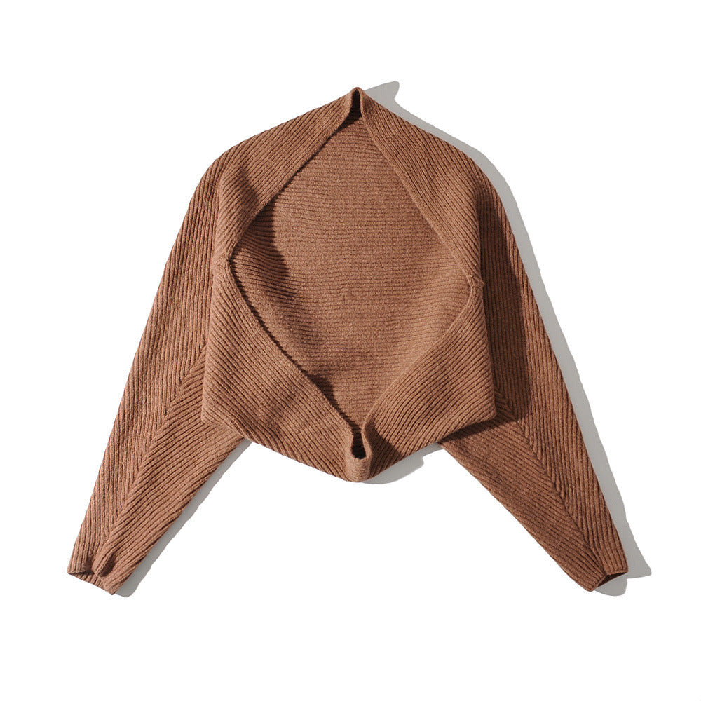 Women's Autumn Hot One-piece Profile Knitted Shawl Knitwear