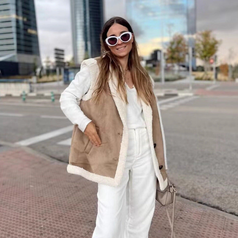 Women's Creative Beautiful Fashion Suede Versatile Vests