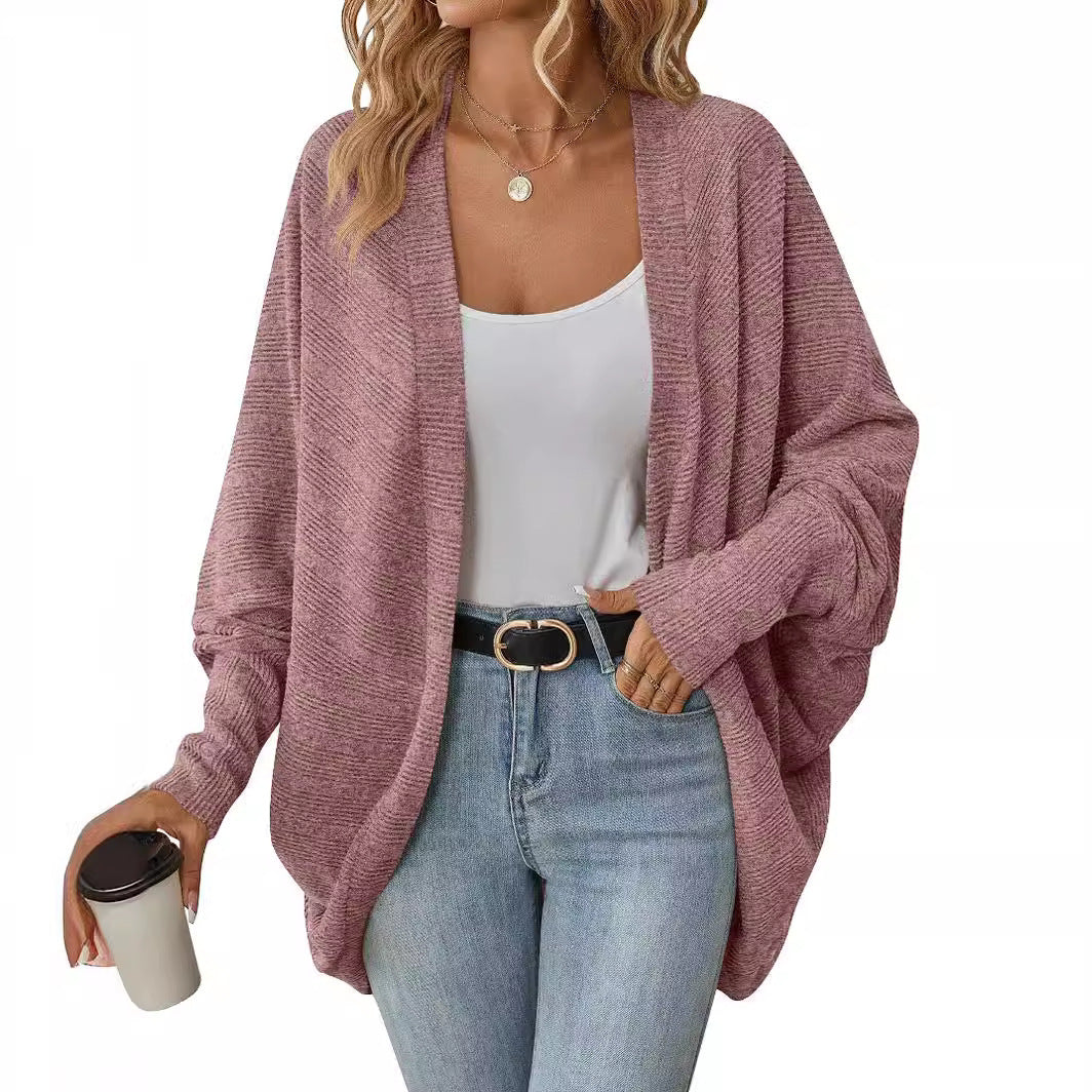 New Women's Knitted Solid Color Mid-length Women's Sweater