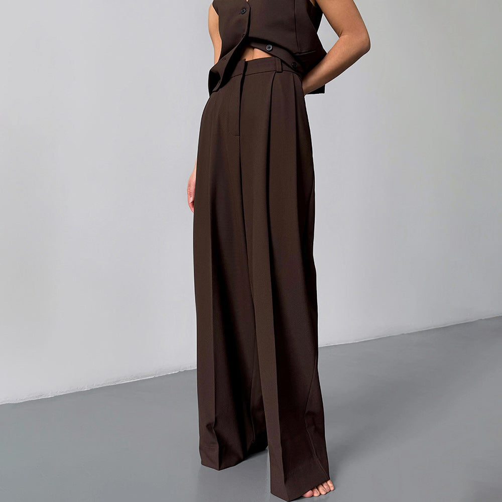 Women's Cool Draping Trousers Loose Straight Pants