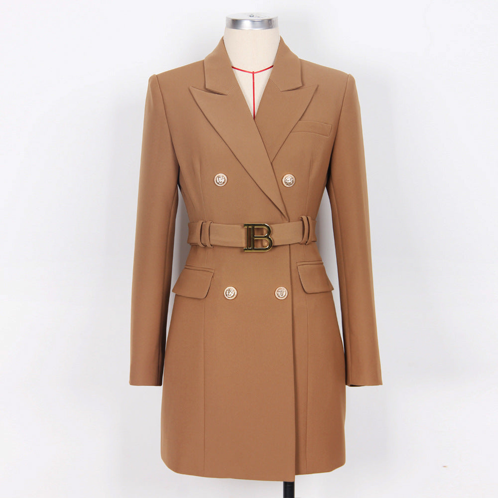 Quality Double Breasted Casual Solid Color Blazers