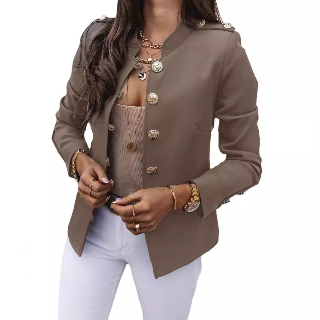 Classy Slouchy Long Sleeve Breasted Small Blazers