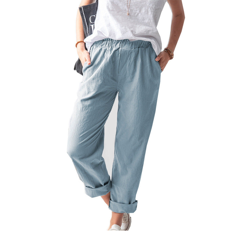 Women's Attractive Summer Casual Elastic Trousers Pants