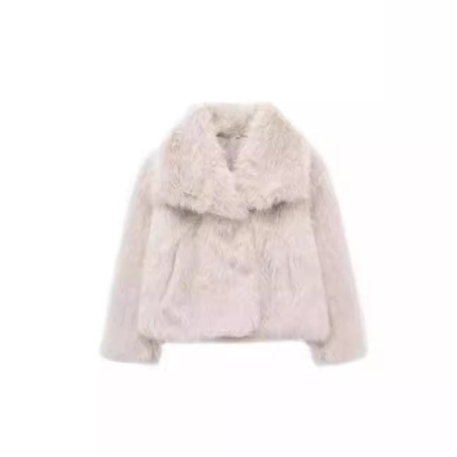 Women's Attractive Fox Fur Furry Imitation Coats