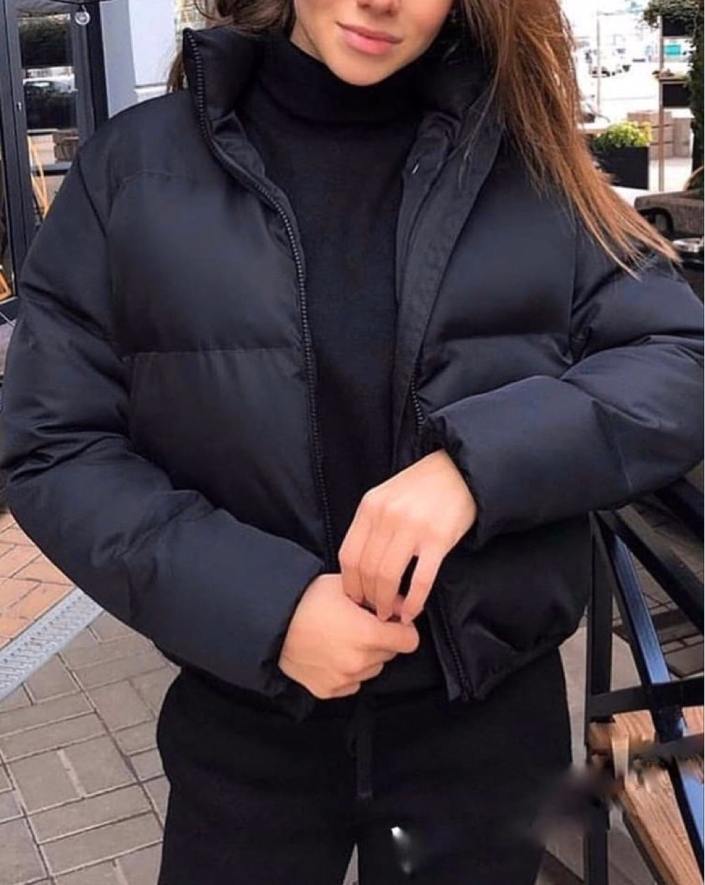 Women's Fashion Solid Color Standard Collar Oversized Winter Coats