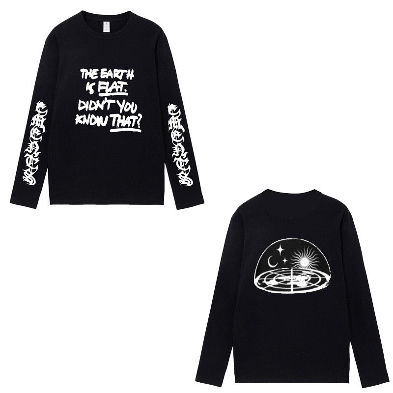 Women's & Men's & Cotton Long-sleeved T-shirt Tour Loose Blouses