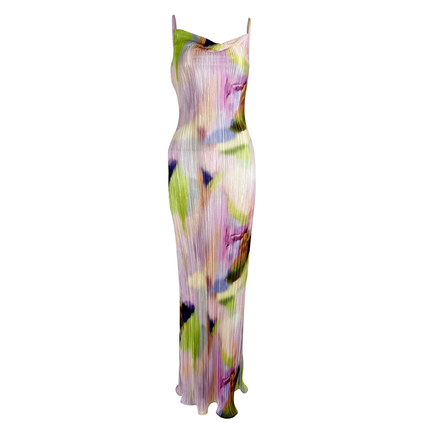 Spring Russian Printed Pleated Slim Fit Slimming Dresses