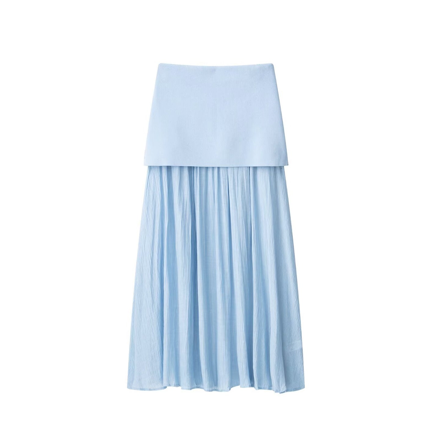 Women's Autumn Temperament Knitted Small Pleated Stitching Skirts