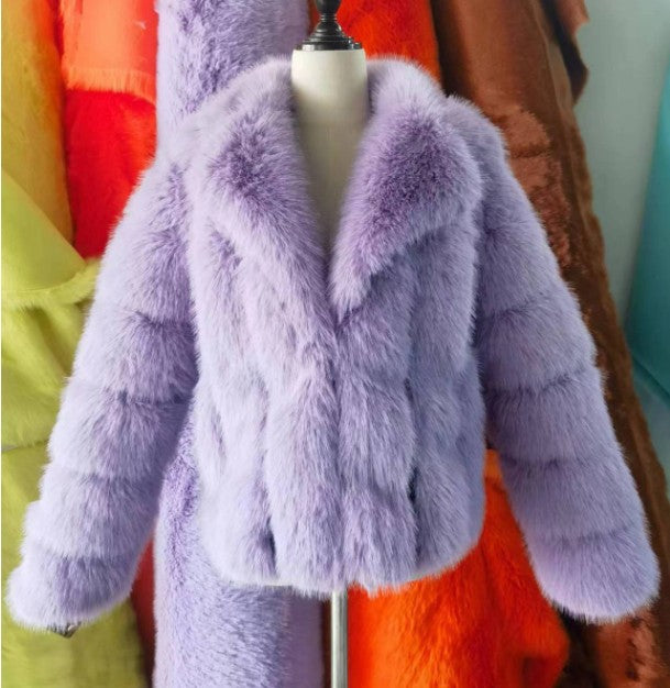 Women's Fur Imitation Fox Faux Collar Coats