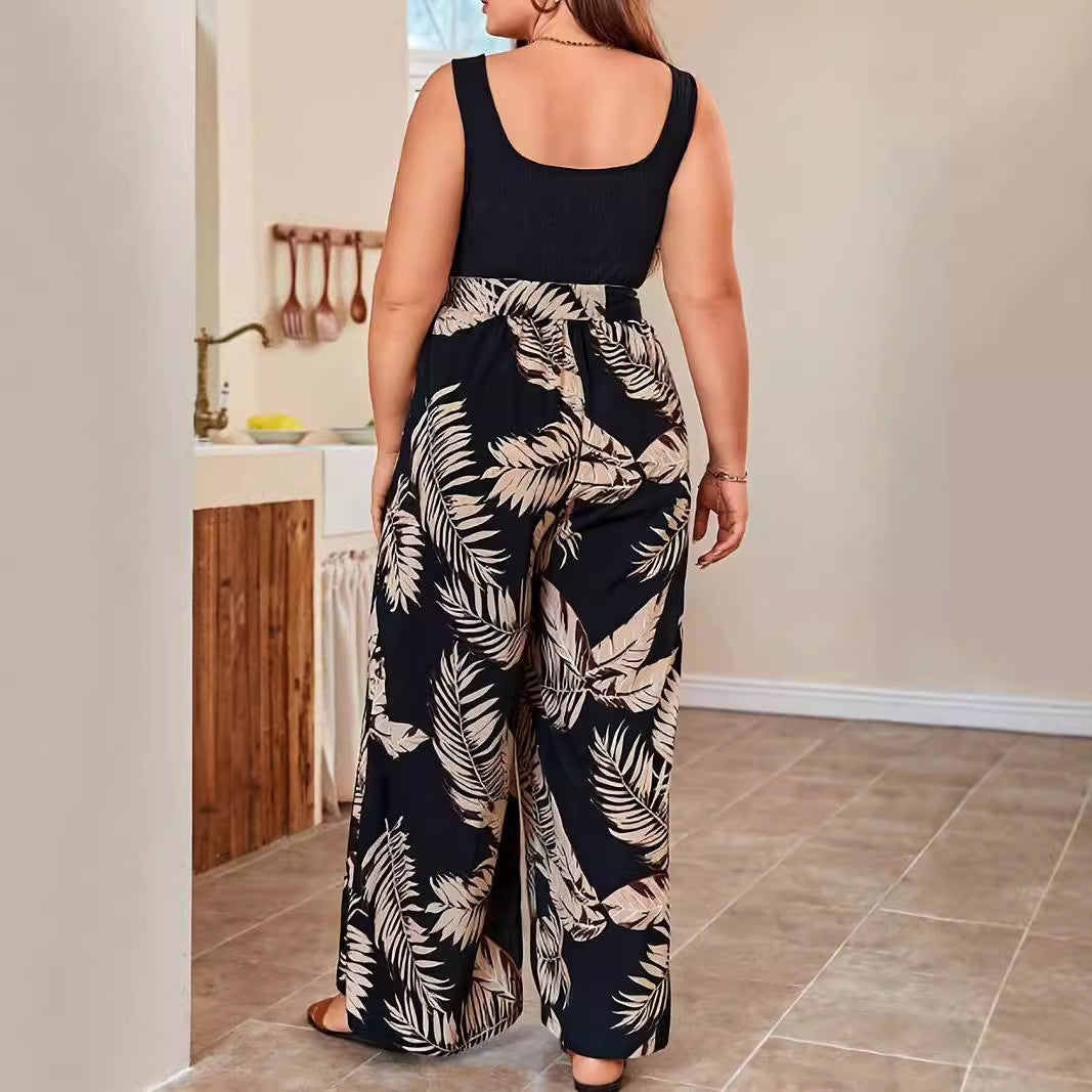 Women's Tropical Casual Printed High Waist Fashion Pants