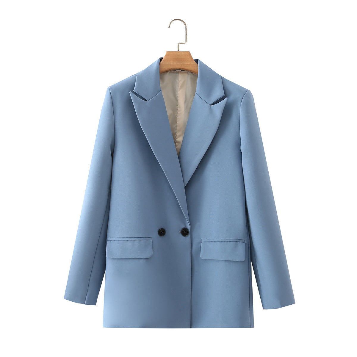Women's Popular Beautiful Simple Loose Double-breasted Blazers