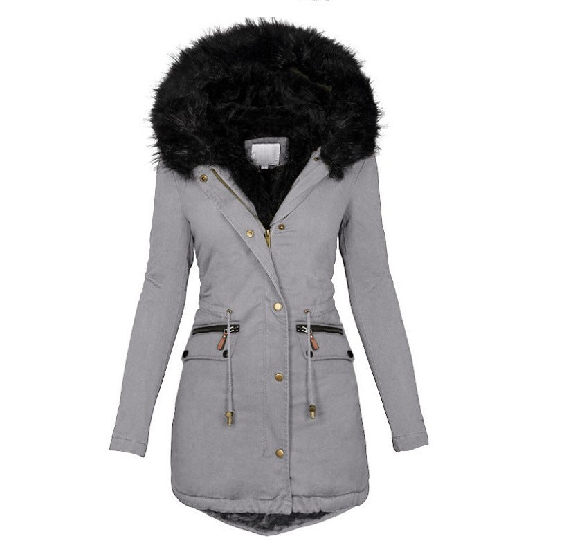 Women's Padded European Thickened Veet Clothes Casual Coats