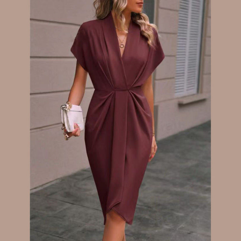 Women's Summer Solid Color Satin Sleeve Long Shorts