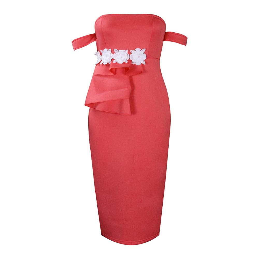 Trendy Banquet Summer Elegant Sexy Bandeau Dress