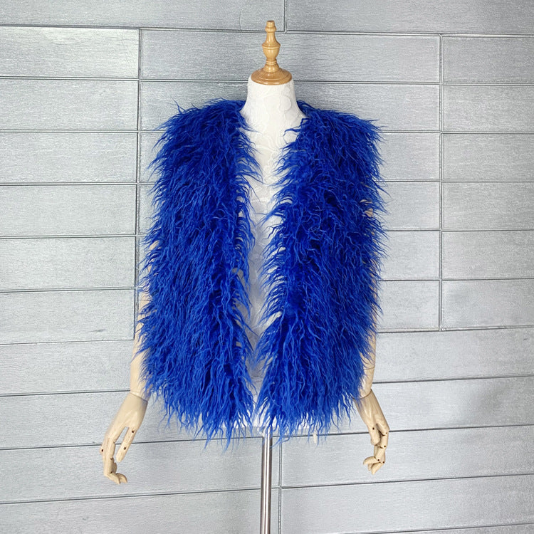 Women's Sheep Fur Environmental Protection Artificial Wool Coats