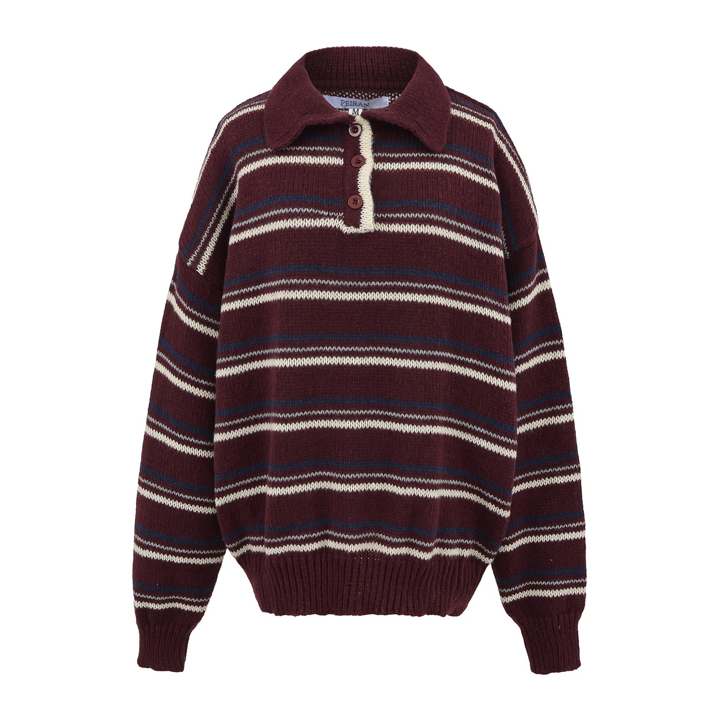 Women's Summer Long-sleeved Loose Knitted Striped Sweaters