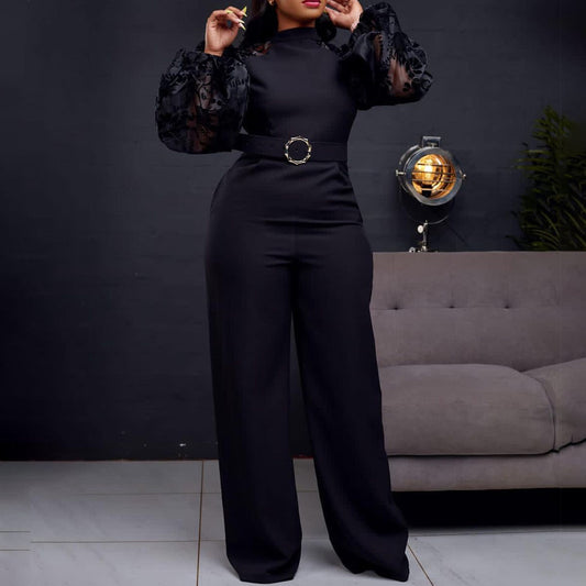 Women's Spring Long Sleeve High Waist Elegant Pants