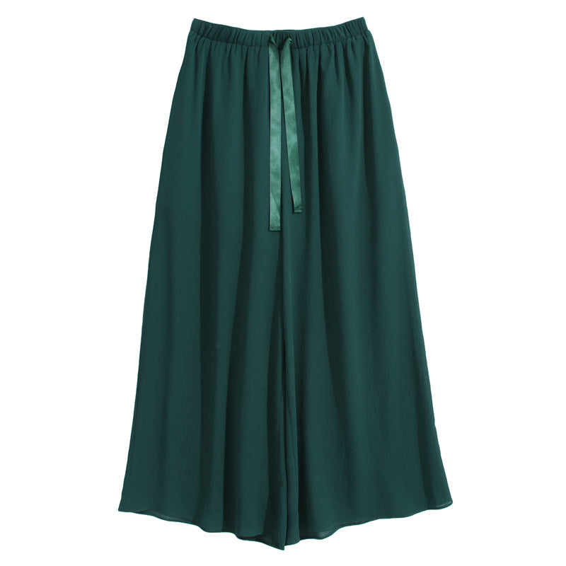 Women's Chiffon Fat Loose Graceful Casual Culottes Plus Size