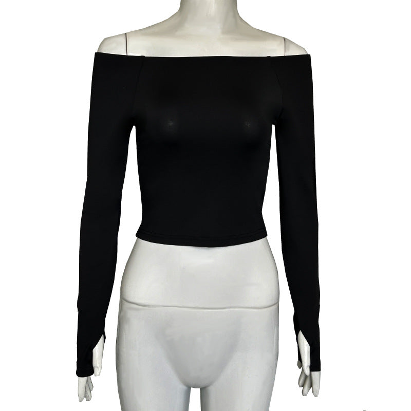 Basic Simple Solid Color Bottoming T-shirt Blouses