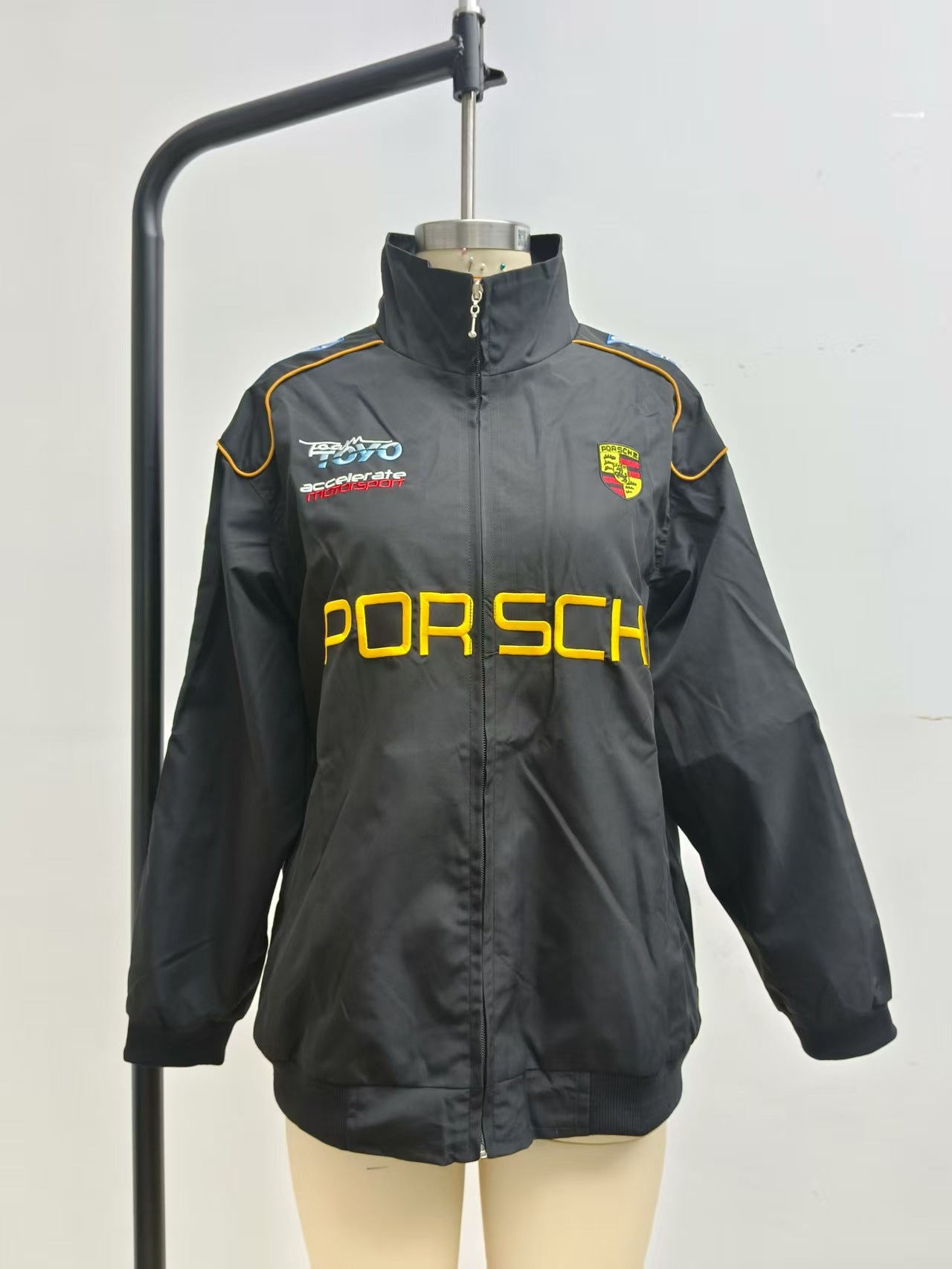 Women's Spring Printed Motorcycle Loose Embroidered Jackets