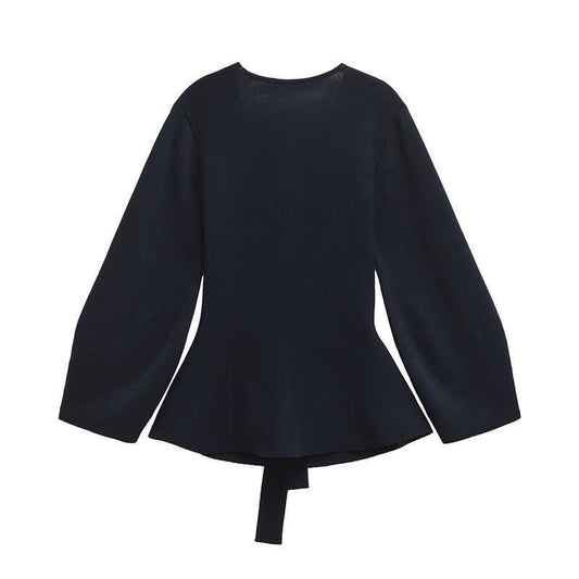 Women's Bow Tie Autumn Belt Temperament Padded Blazers