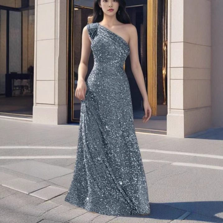 Shoulder Backless Sleeveless Long Prom Sier Large Dresses