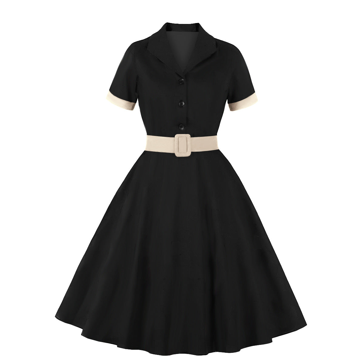 Hepburn Style Court Dress British Plaid Dresses