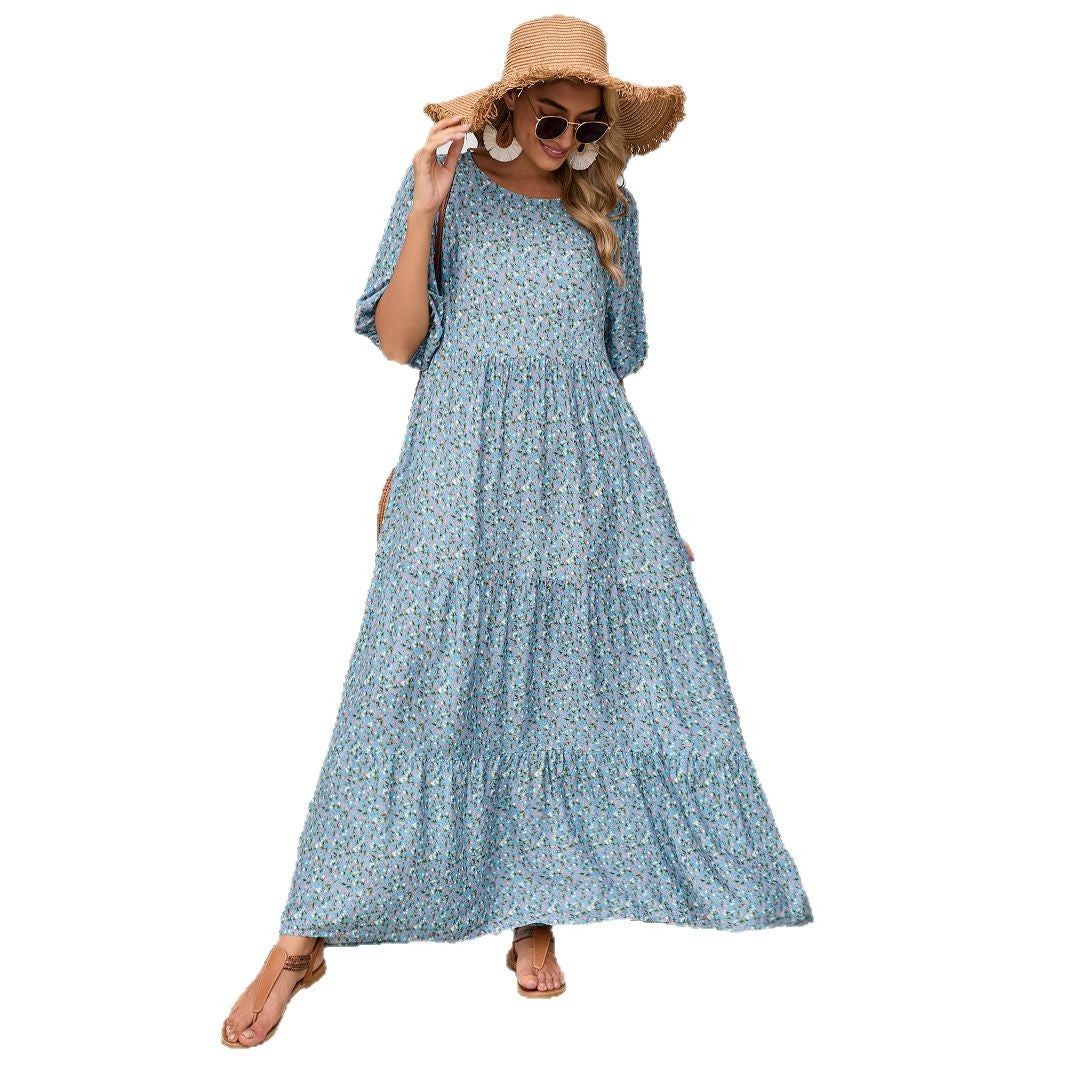 Round Neck Shirt With Half Sleeve Dress Dresses