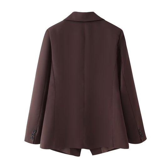 Women's Autumn Waist Trimming Casual Lapel For Blazers