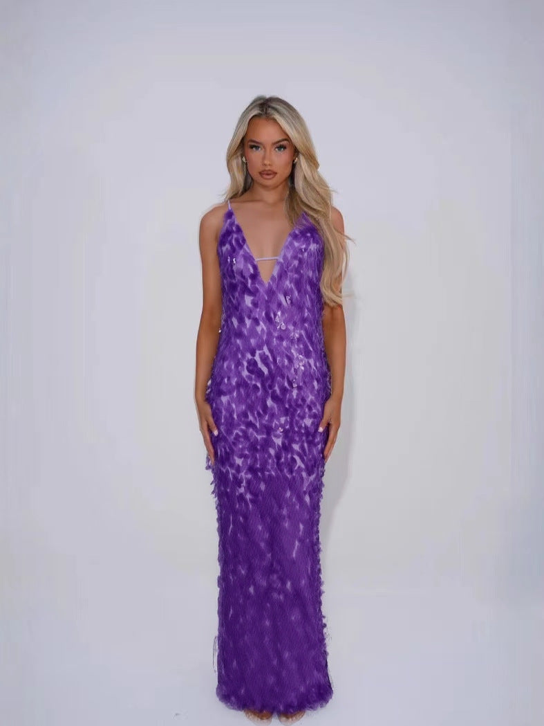 Sequins Sexy Dress Halter Party Ladies Dresses