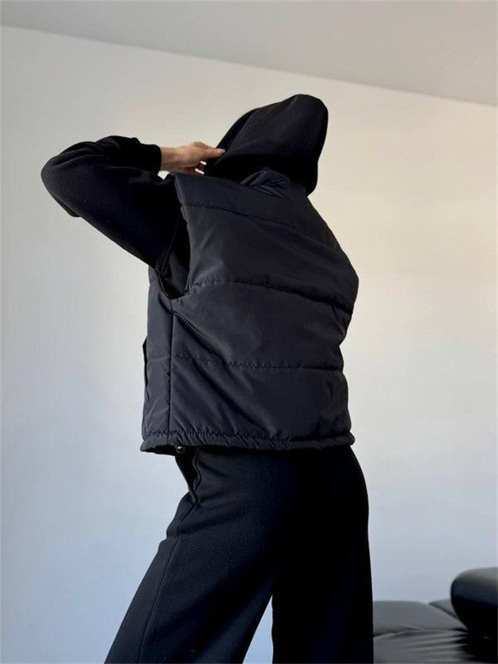 Trendy Hot Outer Wear Sleeveless Stand Vests