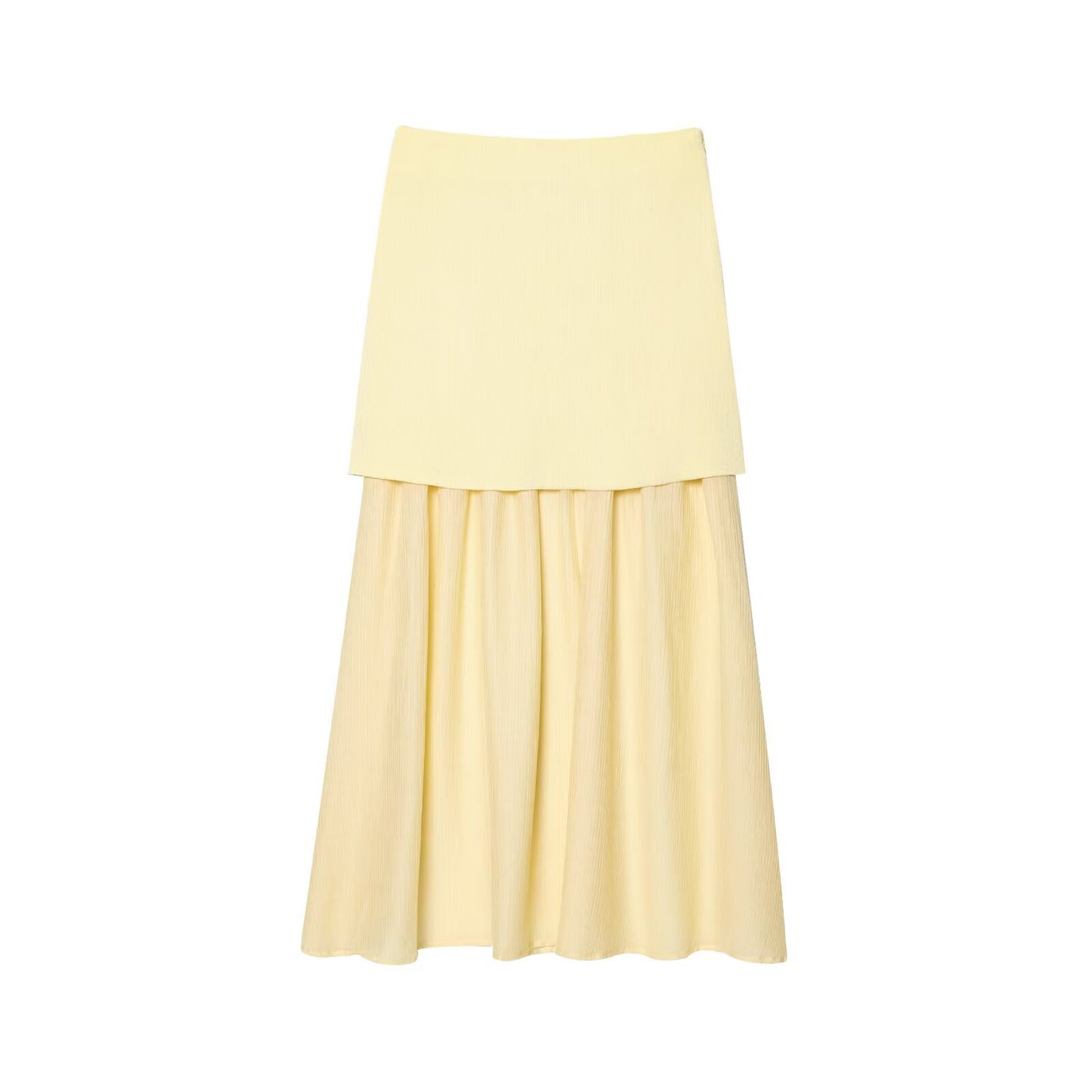 Women's Autumn Temperament Knitted Small Pleated Stitching Skirts