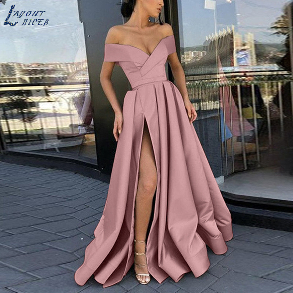 Women's Charming Dress Summer Deep Satin Wedding Dresses
