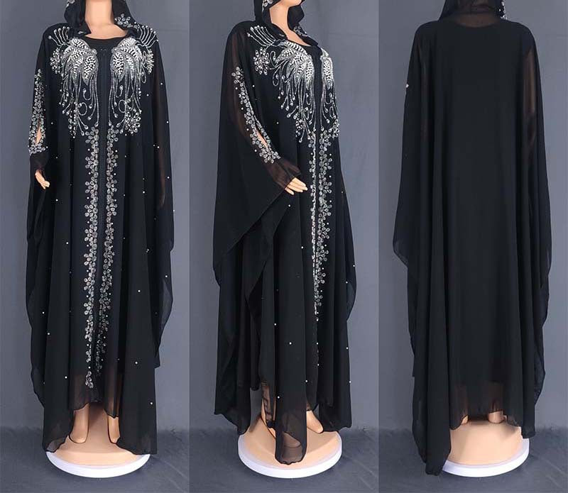 New Charming Slouchy Robe Rhinestone Dress Dresses
