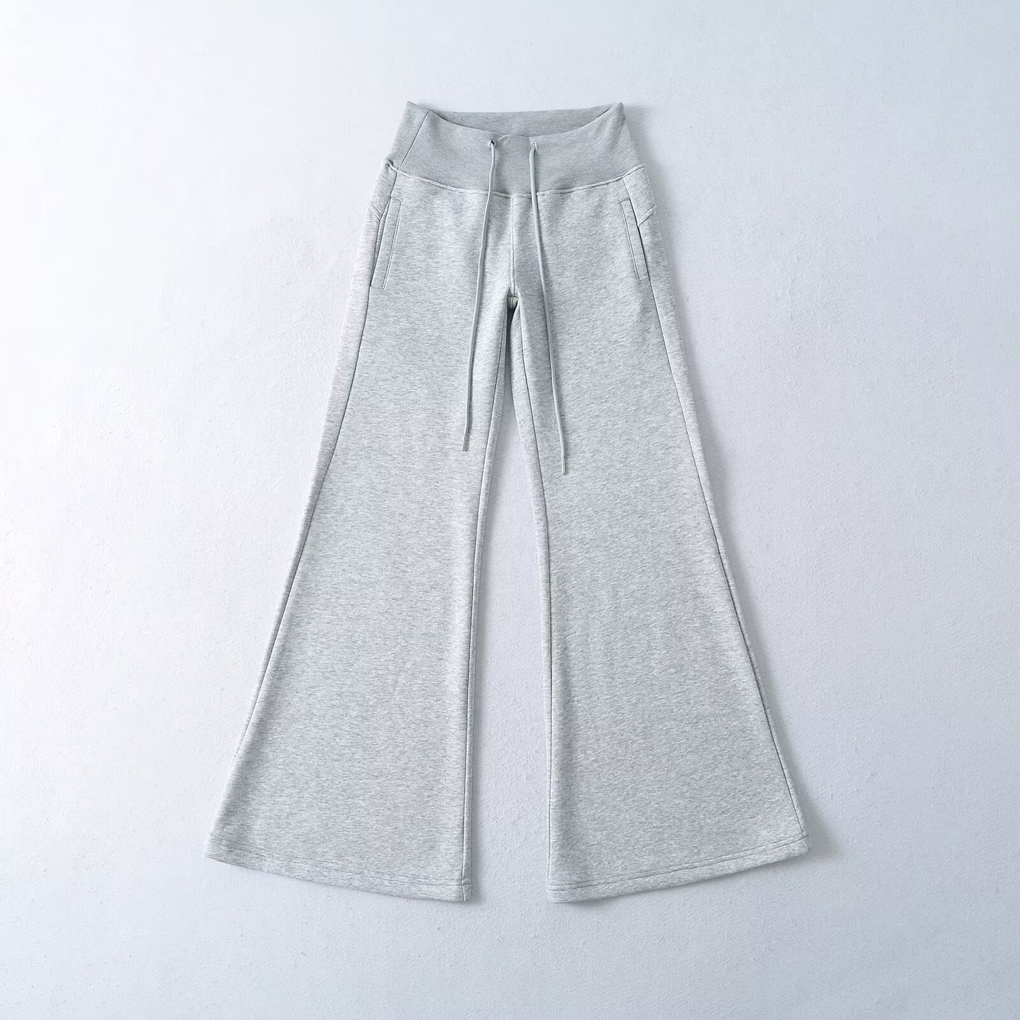 Women's Hot Drawstring Low Waist Fleece-lined Flared Pants