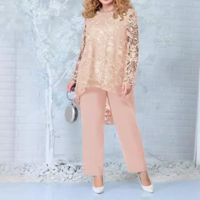 Women's Dress Lace Embroidery Two-piece Cocktail Dresses