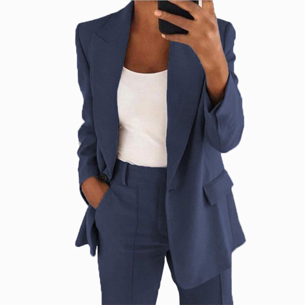 Women's Fashion Polo Collar High-grade Slim Fit Blazers