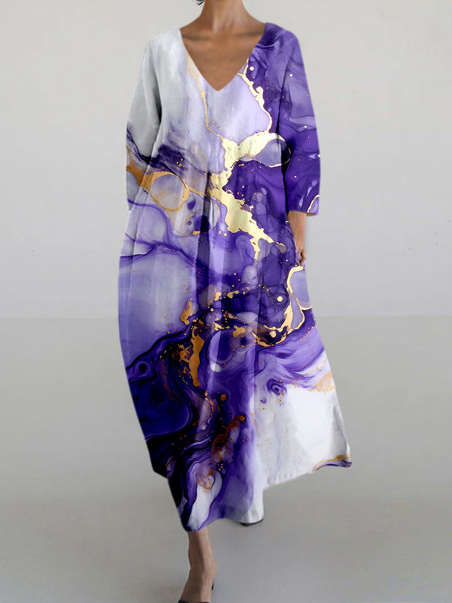 Women's Round Neck Fashion Advanced Long Sleeve Dresses