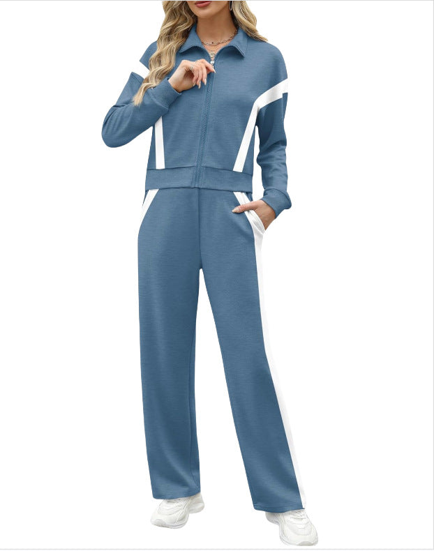 Women's Autumn Two-piece Sportswear Trousers Set For Fashion Casual Suit