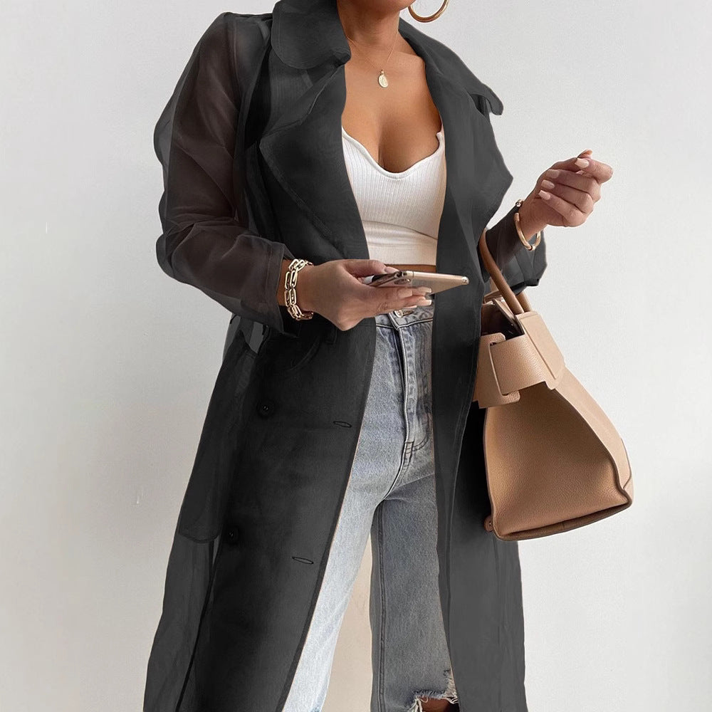 Women's Autumn Solid Color Lantern Sleeve Casual Blouses
