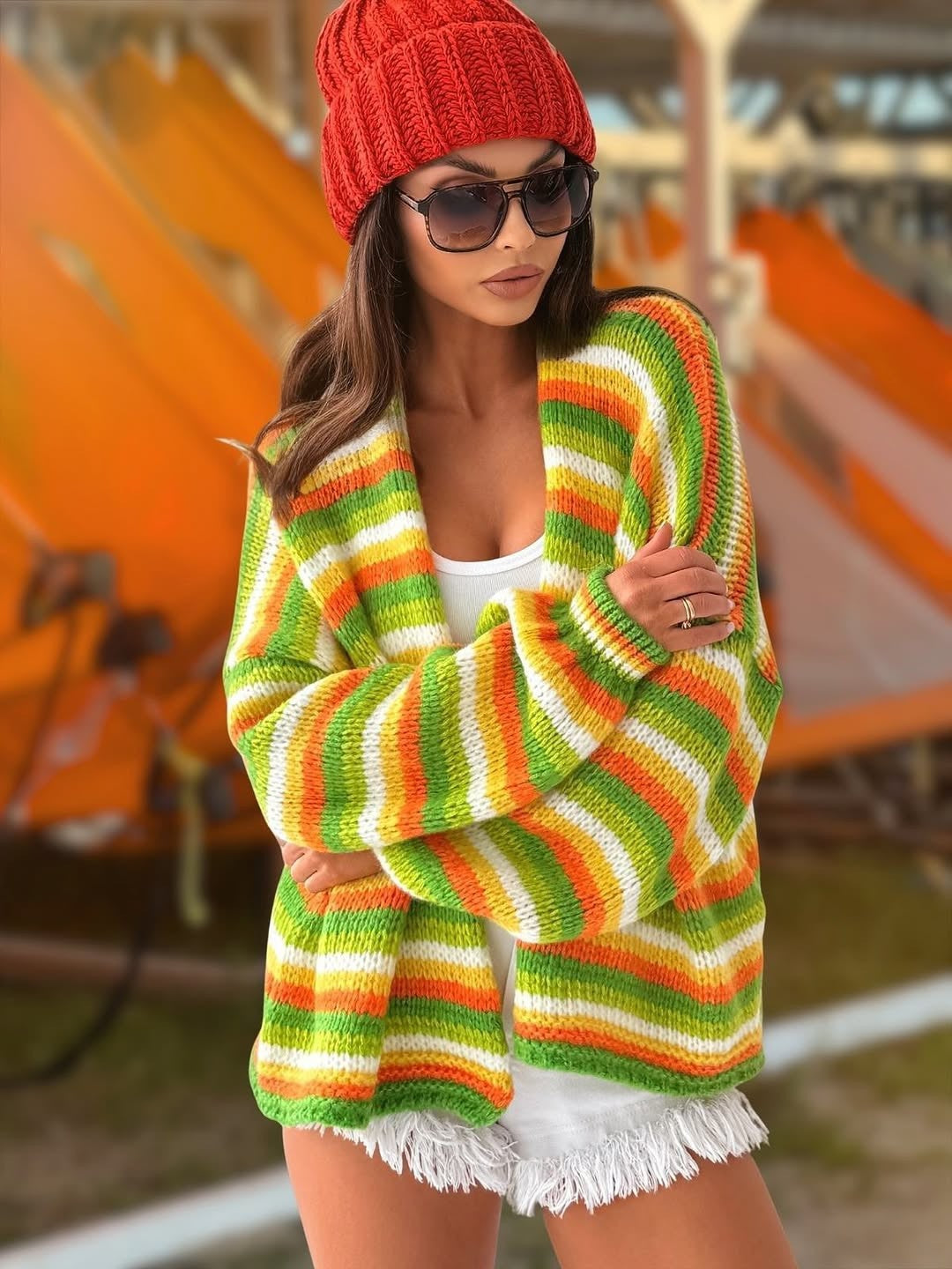 Knitted Retro Crew Neck Long Sleeve Sweaters